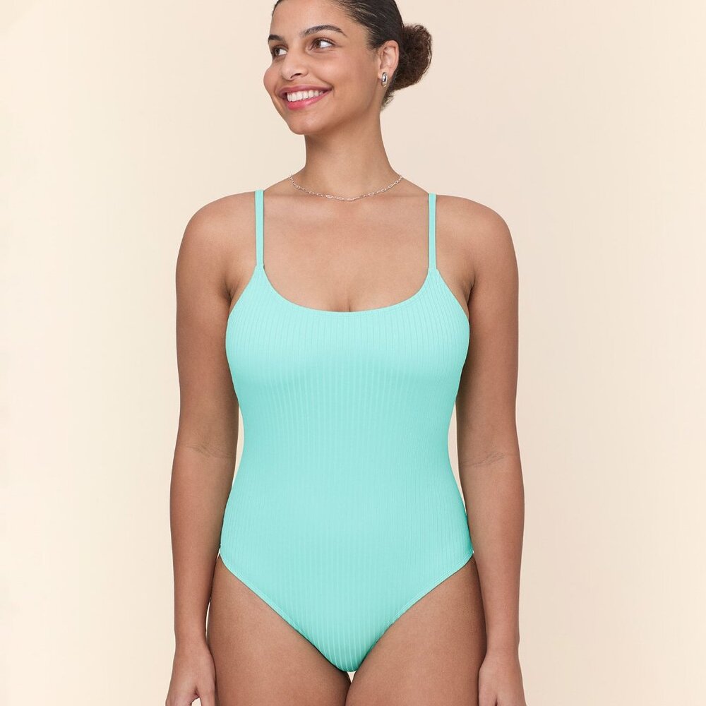 NWT-Andie The Amalfi One Piece - Wide Rib - Opal - Long Torso Size SOPAL / S